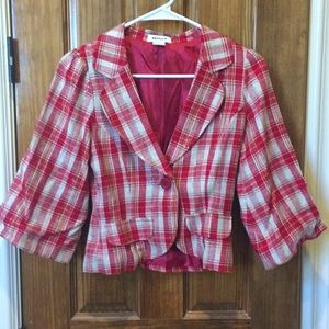 Better B. Red and cream stripped jacket